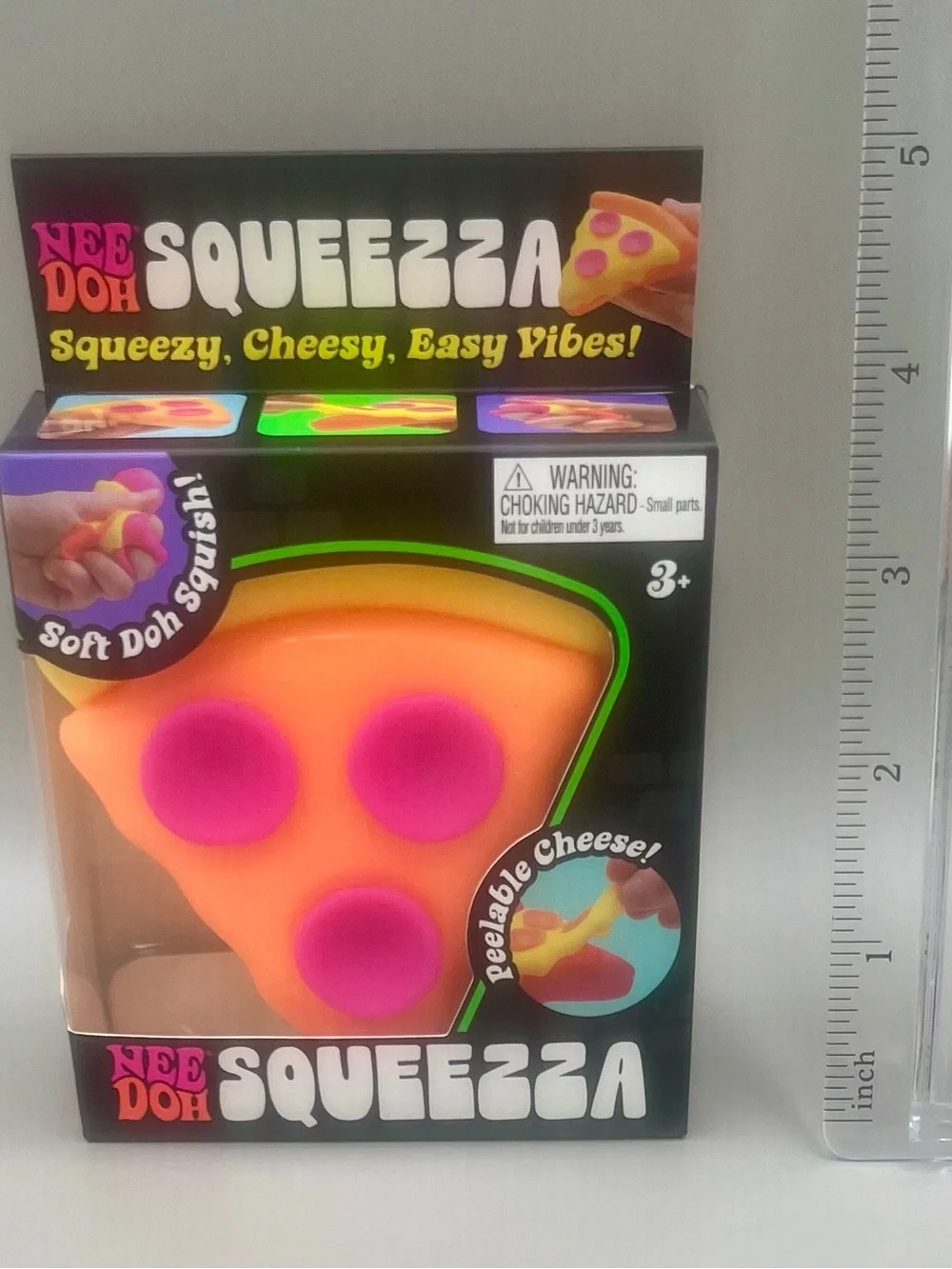 Authentic Schylling NeeDoh SQUEEZZA Pizza 🍕Pink/Orange/Yellow 🩷🧡💛 Soft Doh NEW